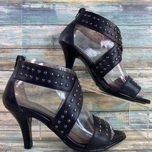 Sofft Gaea Womens Size 7M Black Leather Sandals